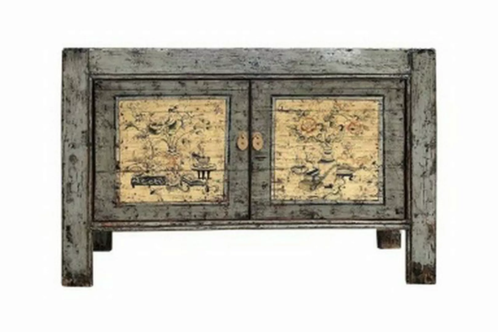 daslagerhaus living Bauernschrank Sideboard Shanxi grau flower 130cm günstig online kaufen