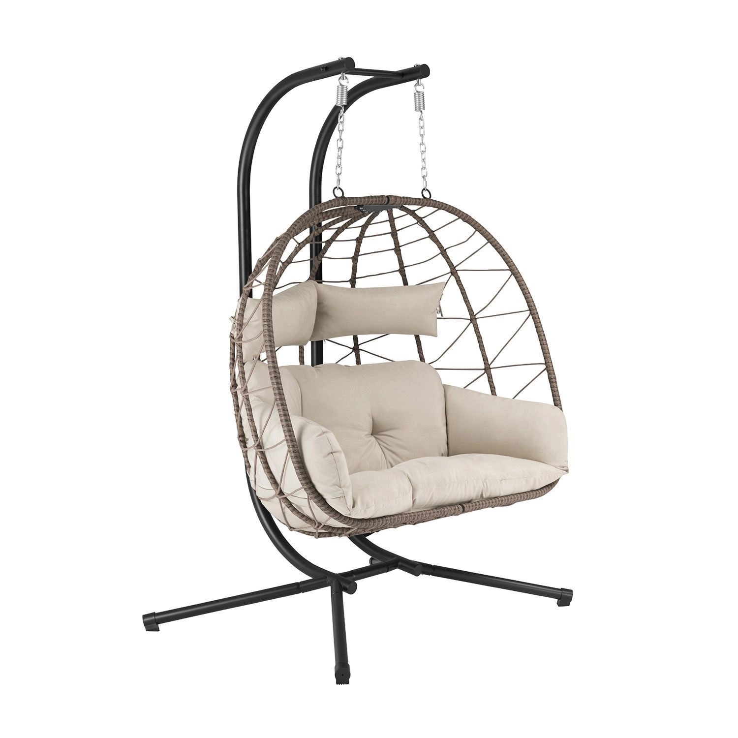 Juskys Hängesessel Aria, Polyrattan Doppelhängesessel, Schaukel günstig online kaufen