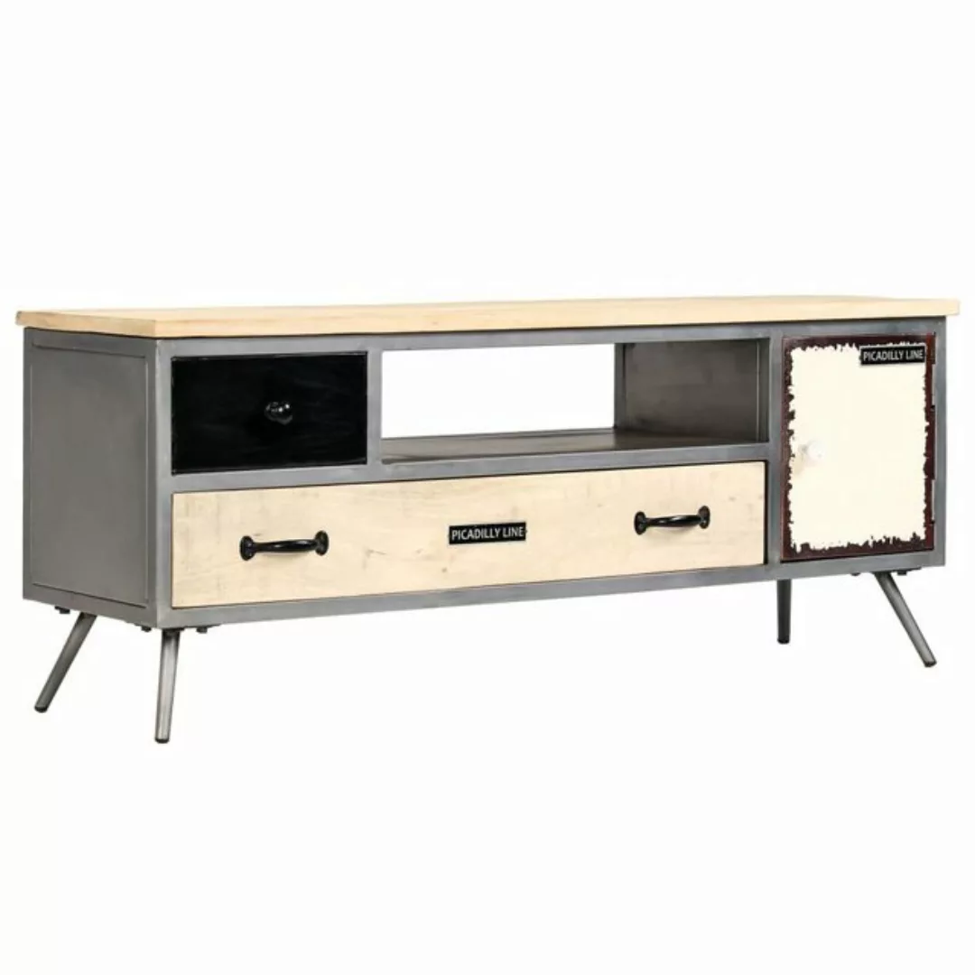 furnicato TV-Schrank Massivholz Mango und Stahl 120x30x45 cm (1-St) günstig online kaufen