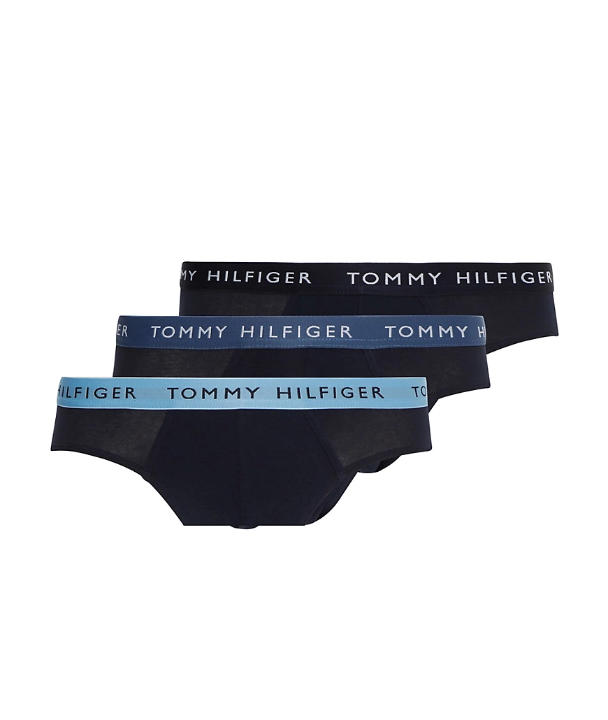 Tommy Hilfiger – 3er-Pack Slips in Marine-Blau günstig online kaufen