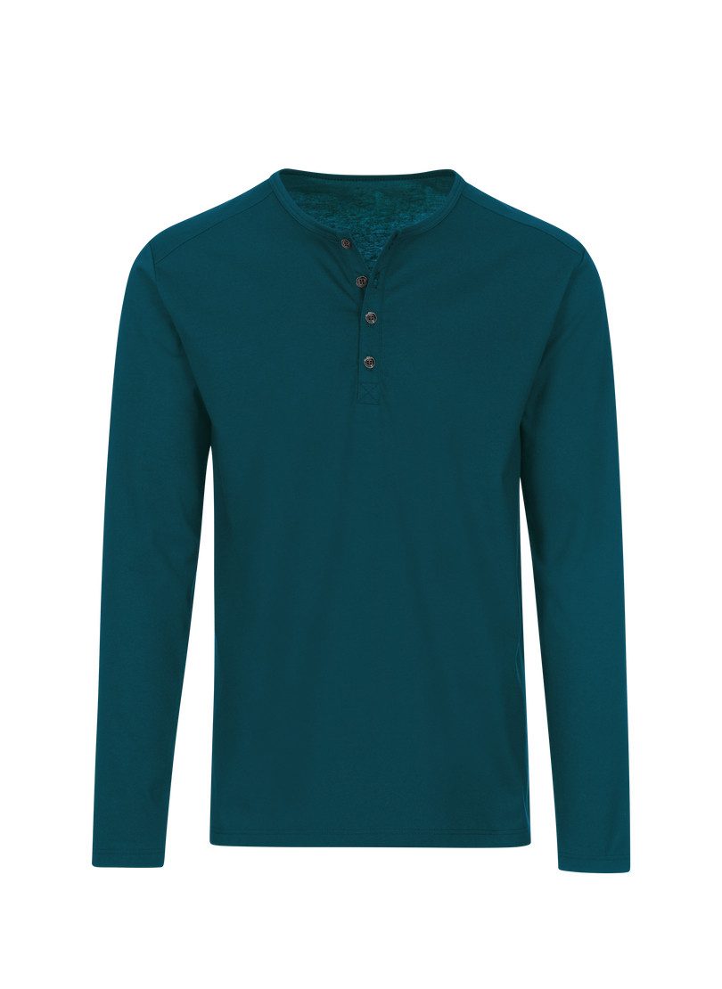 Trigema Longsleeve "TRIGEMA Langarmshirt mit Knopfleiste", (1 tlg.) günstig online kaufen