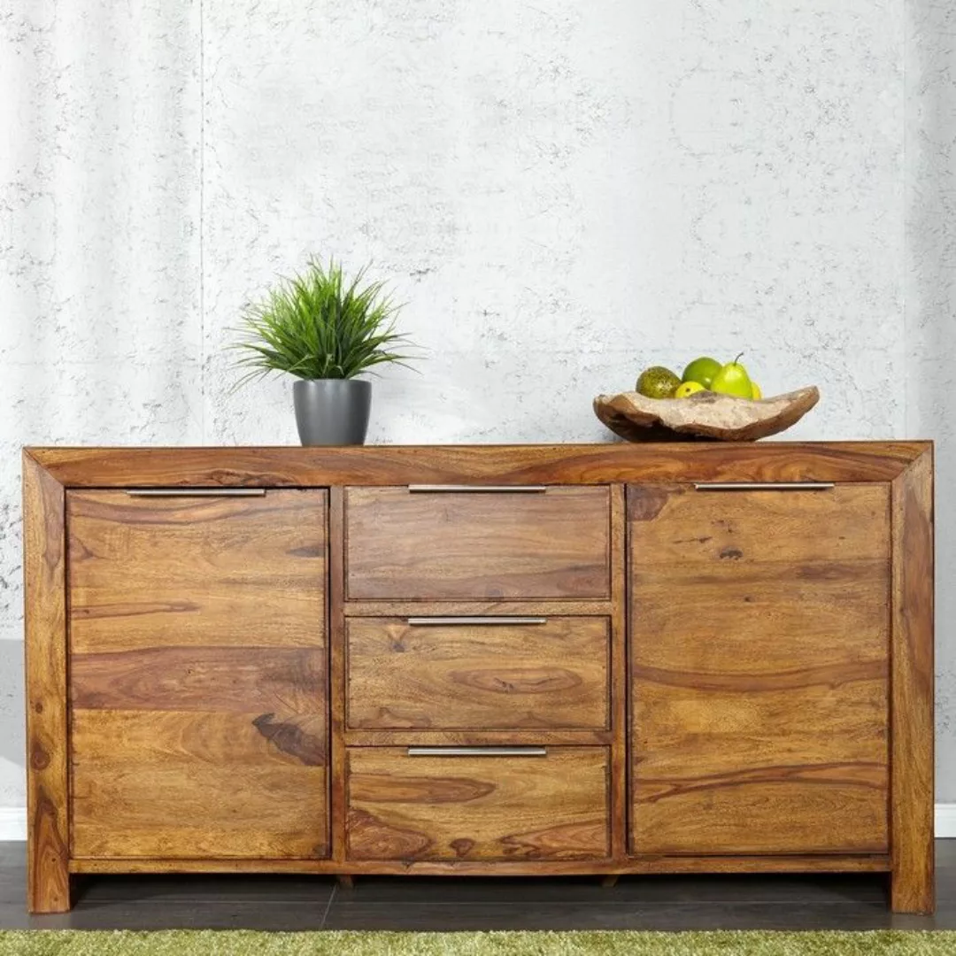 Sideboard SATNA Sheesham massiv Holz gewachst 140cm günstig online kaufen