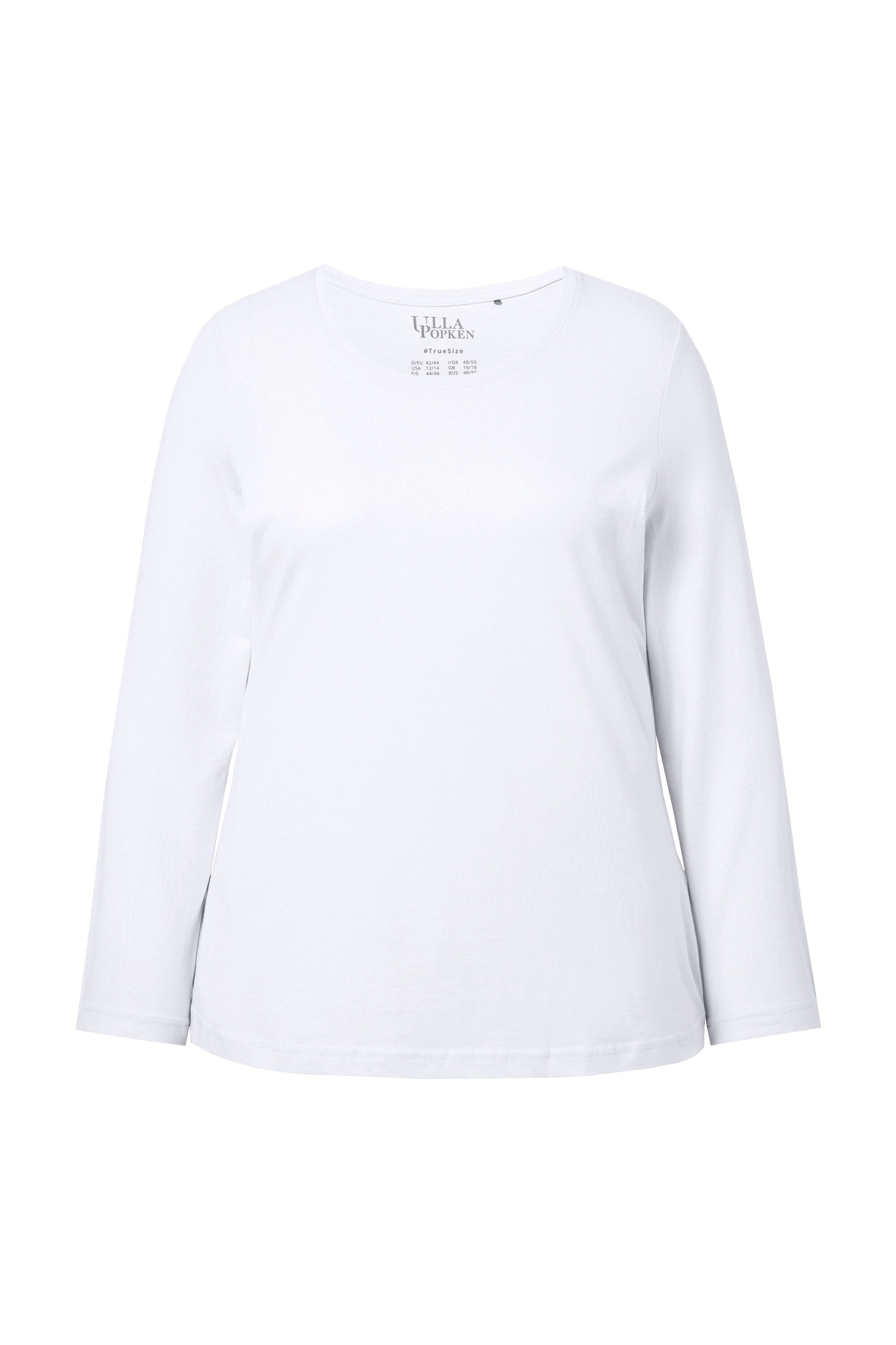 Ulla Popken T-Shirt Shirt Slim Rundhalsausschnitt günstig online kaufen