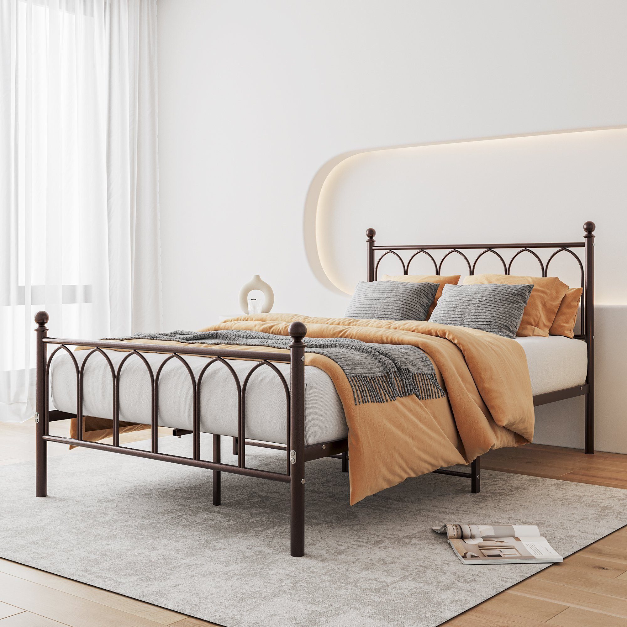 REDOM Metallbett Jugendbett mit Lattenrost ohne günstig online kaufen