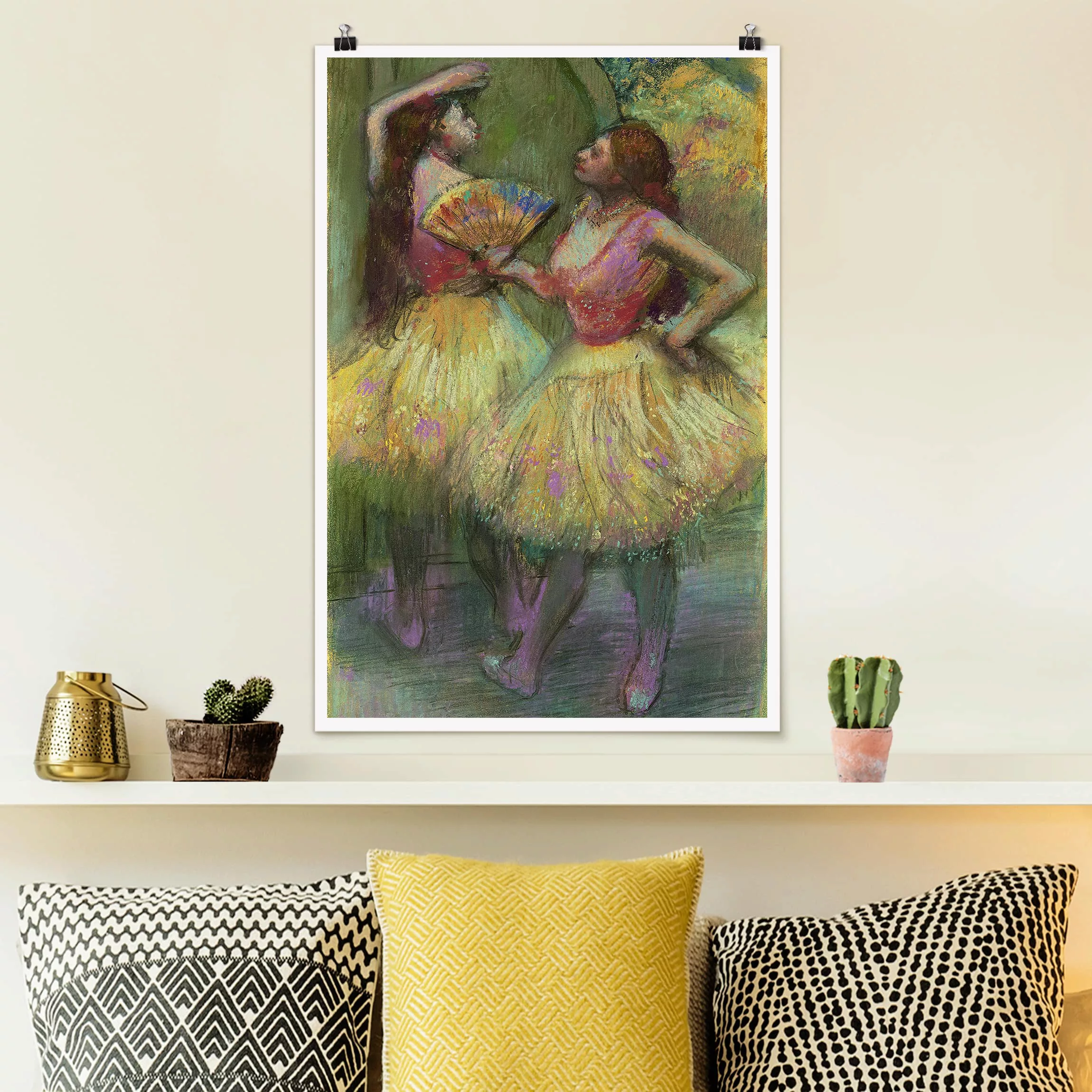 Poster Kunstdruck - Hochformat Edgar Degas - Zwei Tänzerinnen günstig online kaufen