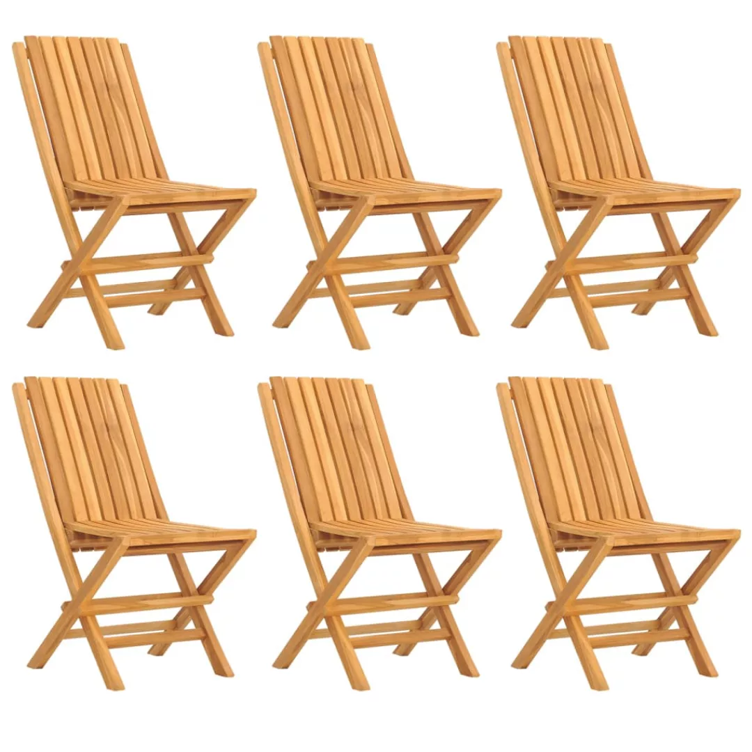 Vidaxl Gartenstühle 6 Stk. Klappbar 47x47x89 Cm Massivholz Teak günstig online kaufen