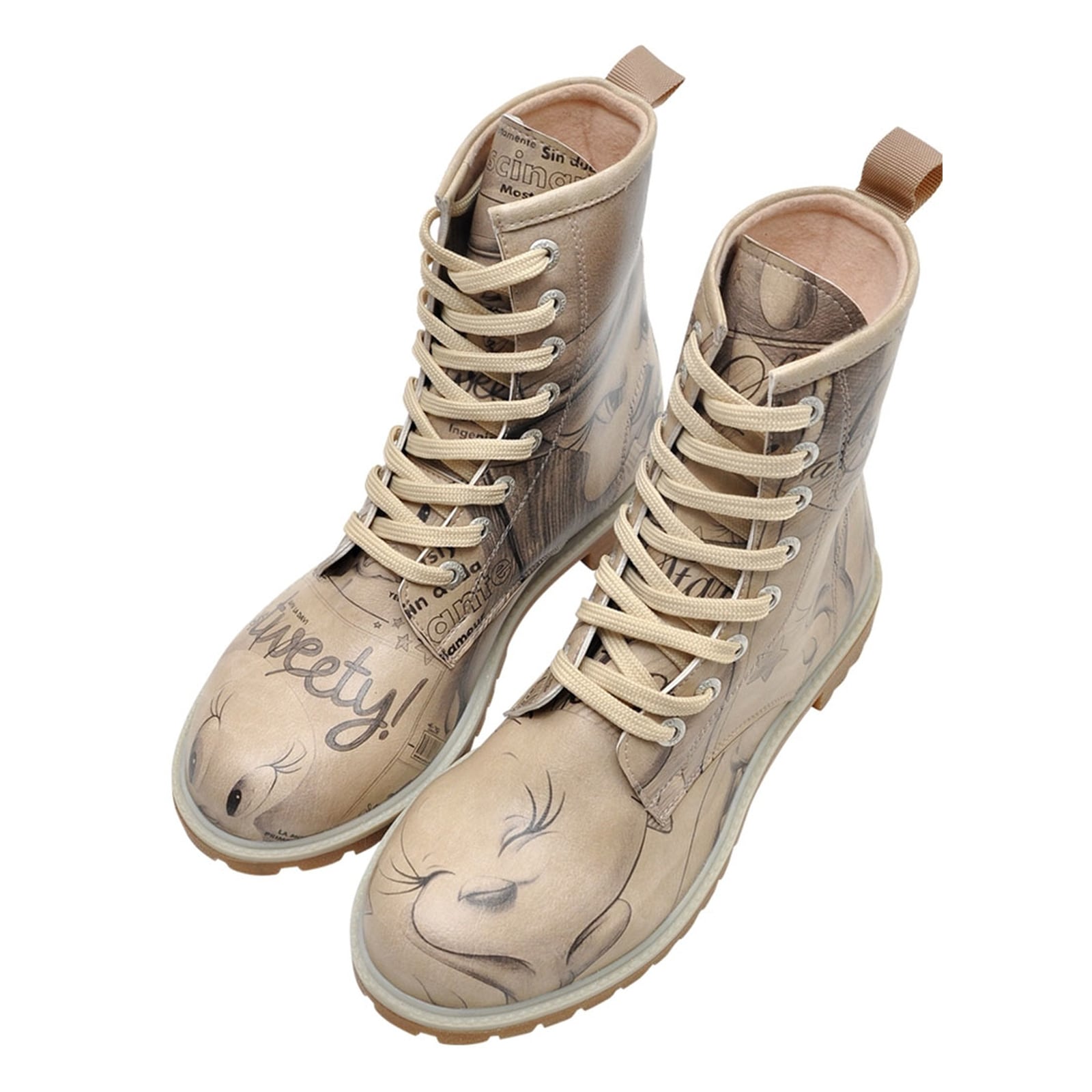 DOGO Schnürboots "Damen Boots Tweety Sketch Vegan Damen Boots / female", Ve günstig online kaufen