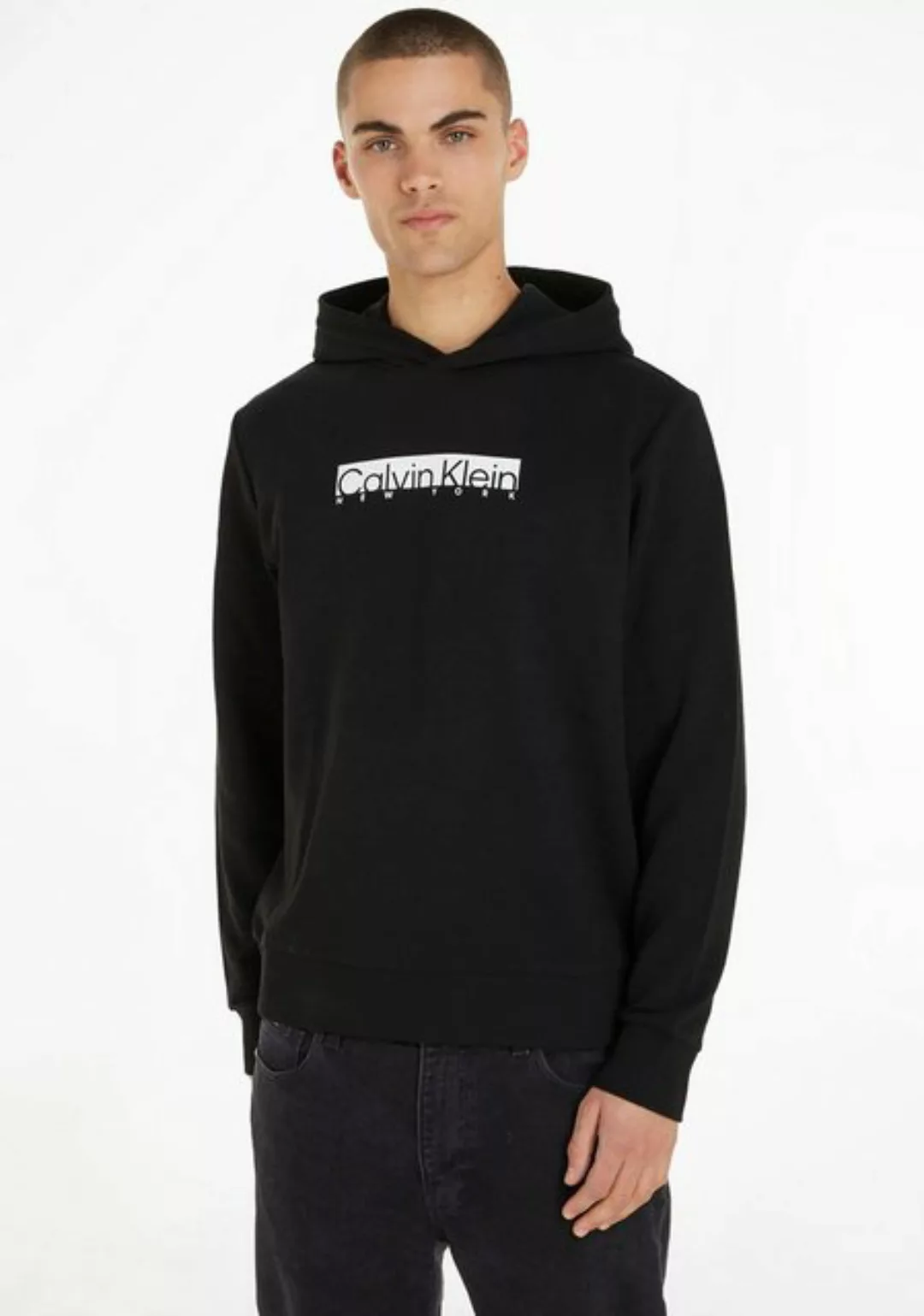 Calvin Klein Kapuzensweatshirt mit CK New York Print günstig online kaufen