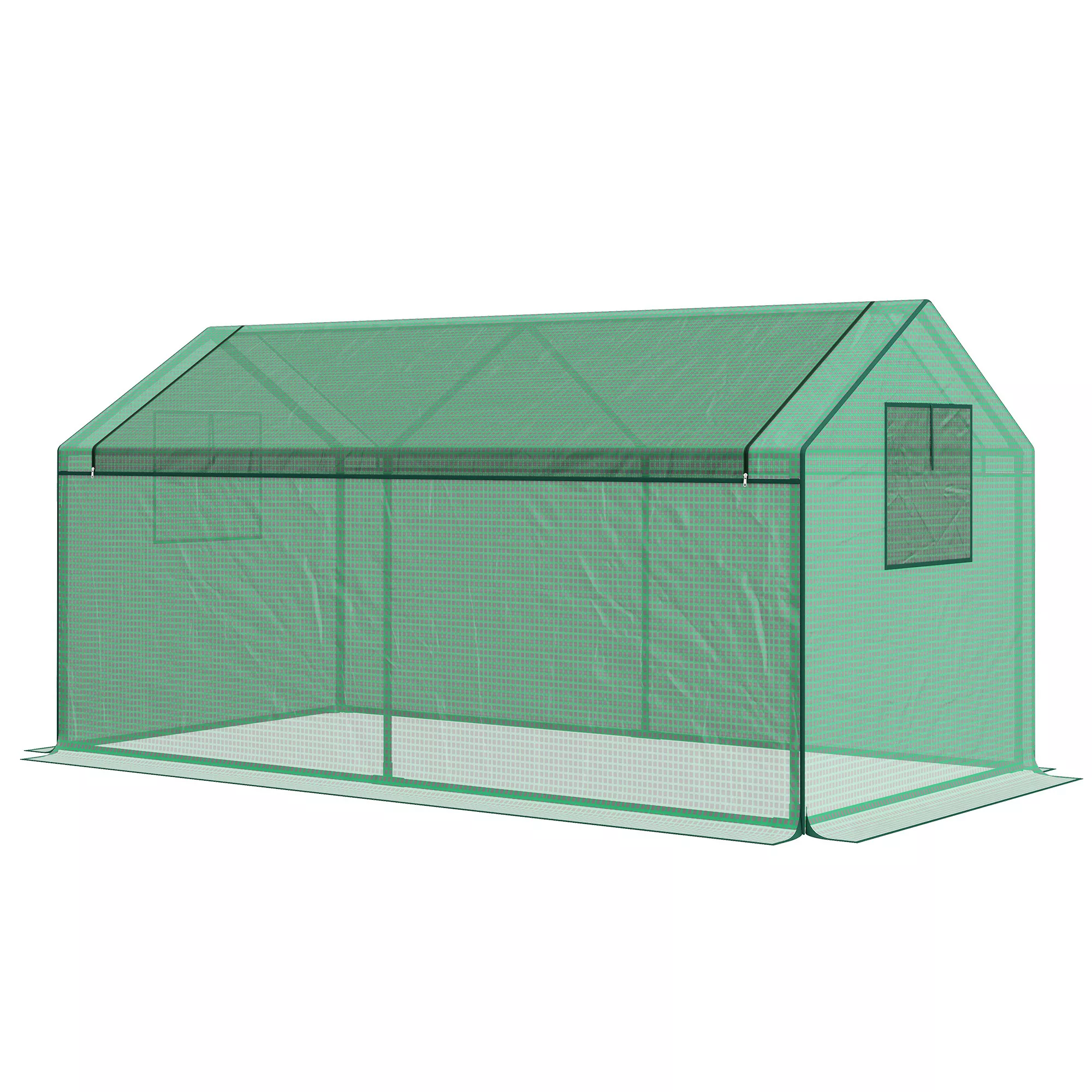 Outsunny Foliegewächshaus mit Fenster Treibhaus mit UV-Schutz Tomatenhaus F günstig online kaufen