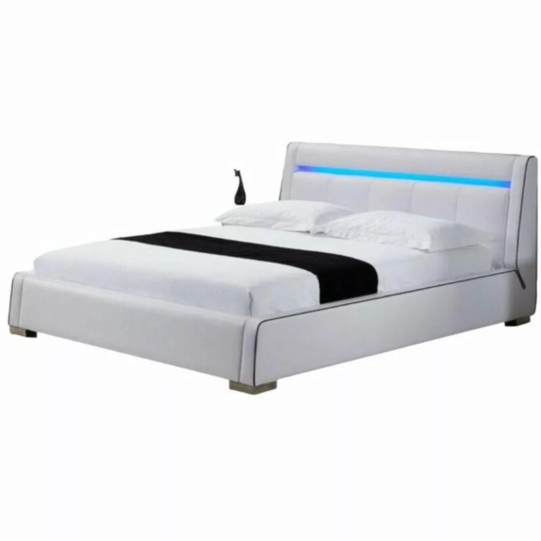 JVmoebel Bett Design Leder Bett Doppel Ehe Modernes Hotel Gestell Luxus Bet günstig online kaufen