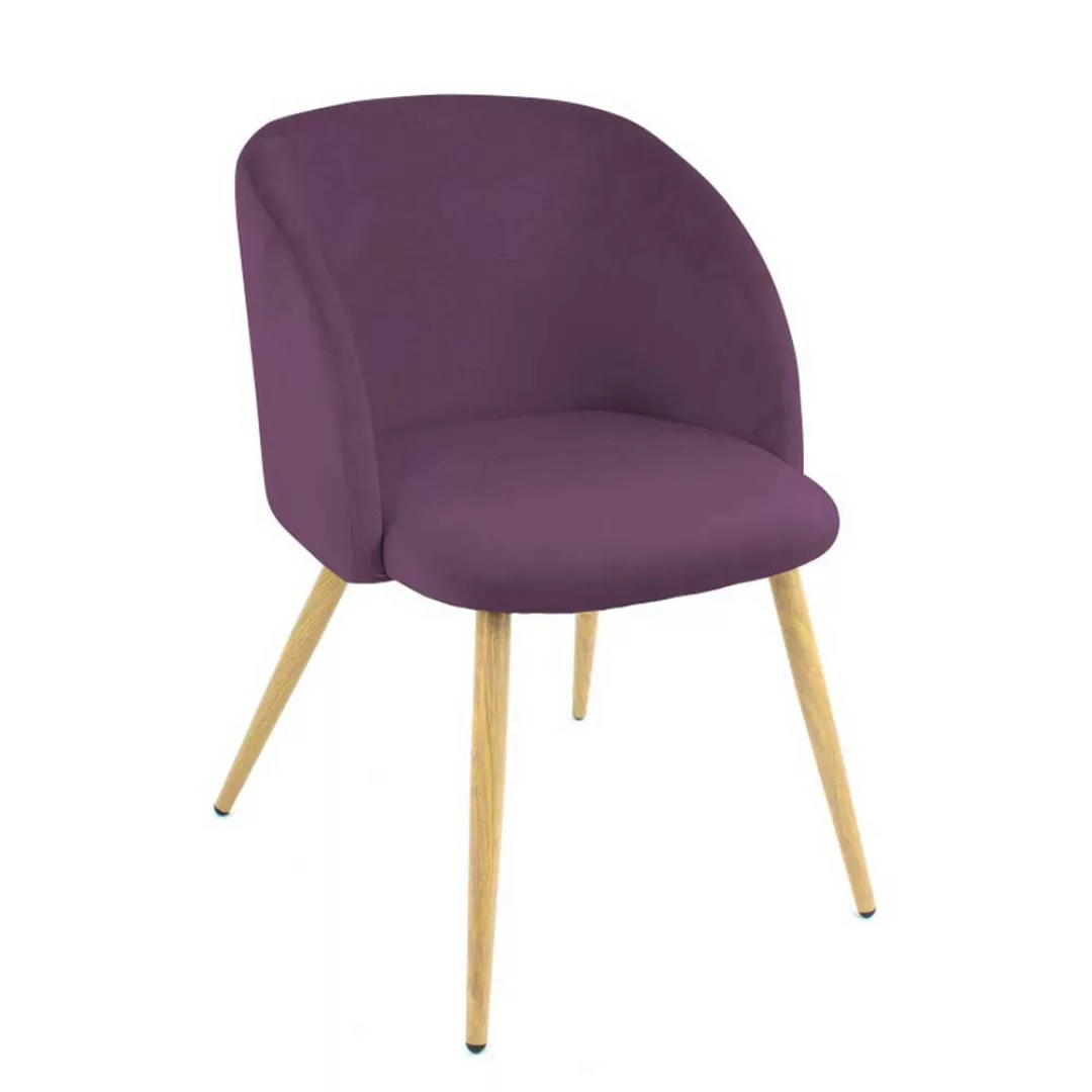 Samt Stühle Lila in modernem Design Armlehnen (2er Set) günstig online kaufen