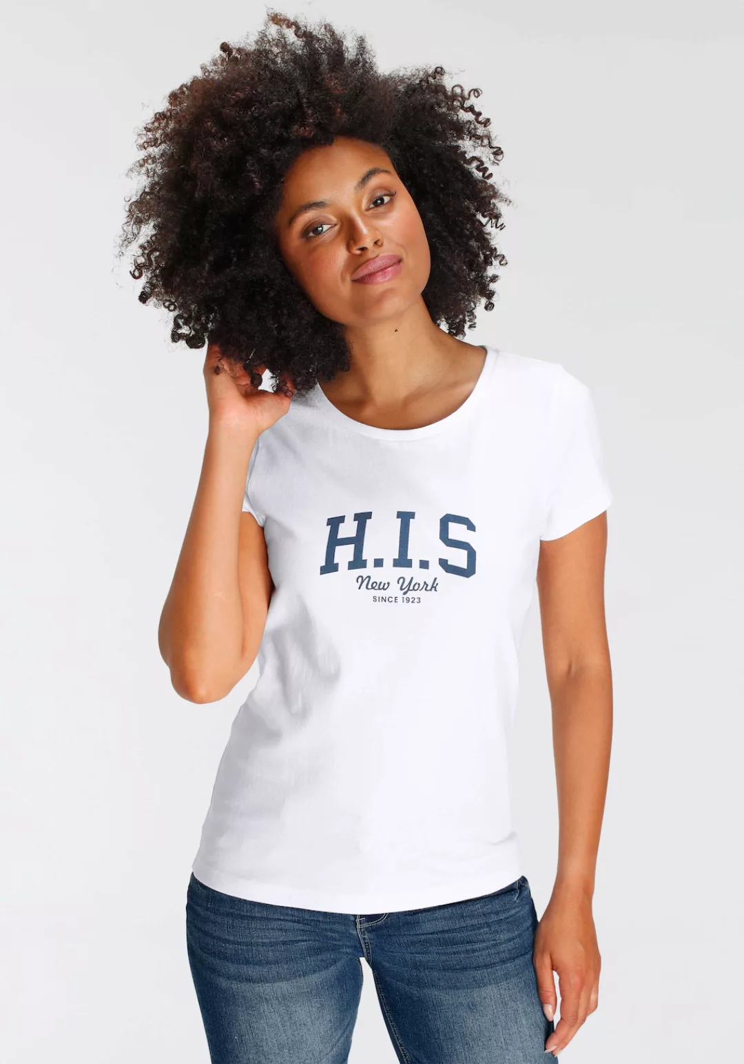 H.I.S T-Shirt mit Logo-Print vorne günstig online kaufen