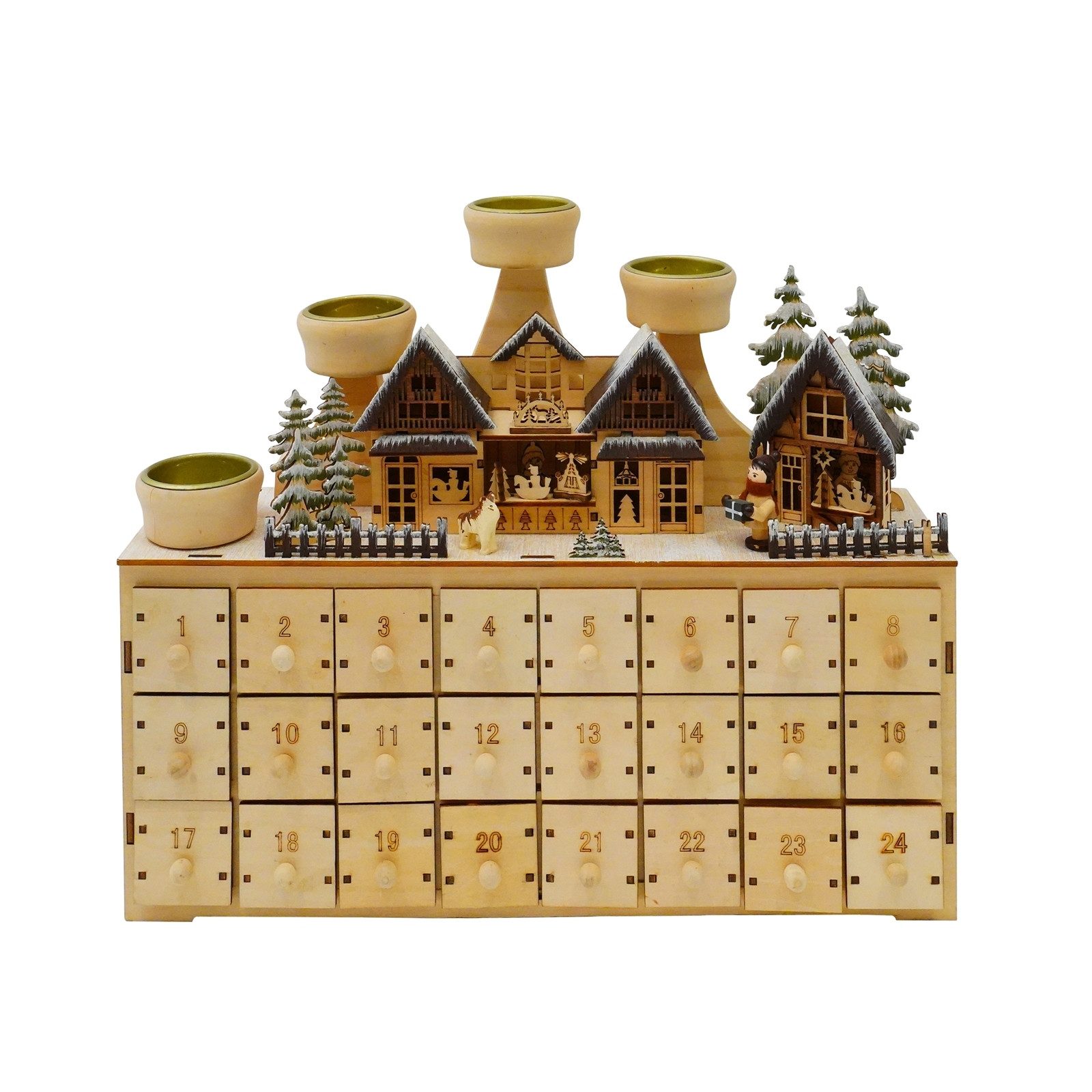 HTI-Living Kerzenständer Adventsleuchter mit Adventskalender zum günstig online kaufen
