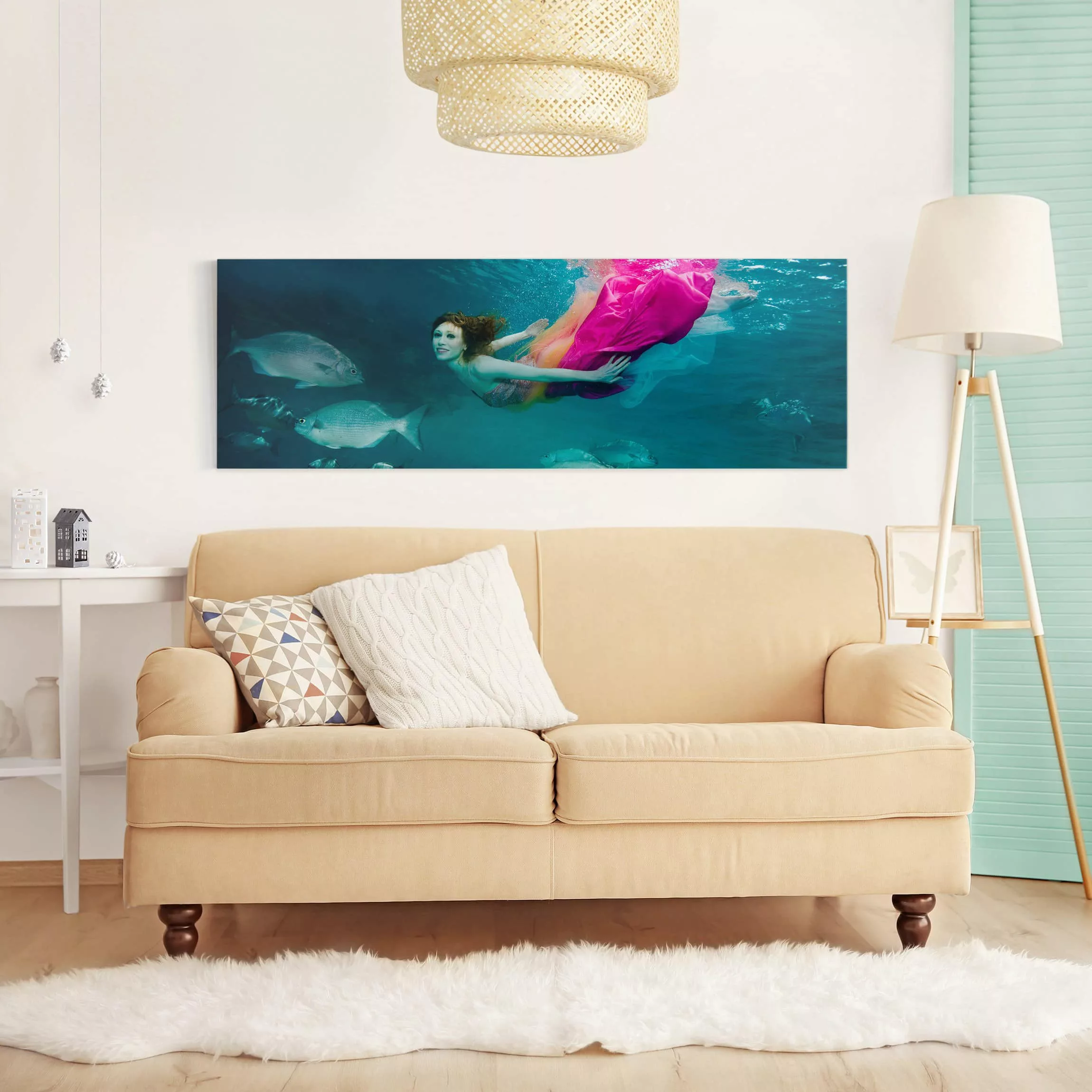 Leinwandbild Portrait - Panorama Underwater Beauty günstig online kaufen