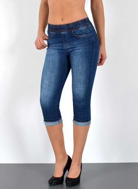 ESRA Caprijeans J460 High Waist Capri Jeans mit elastischem Gummibund, bis günstig online kaufen