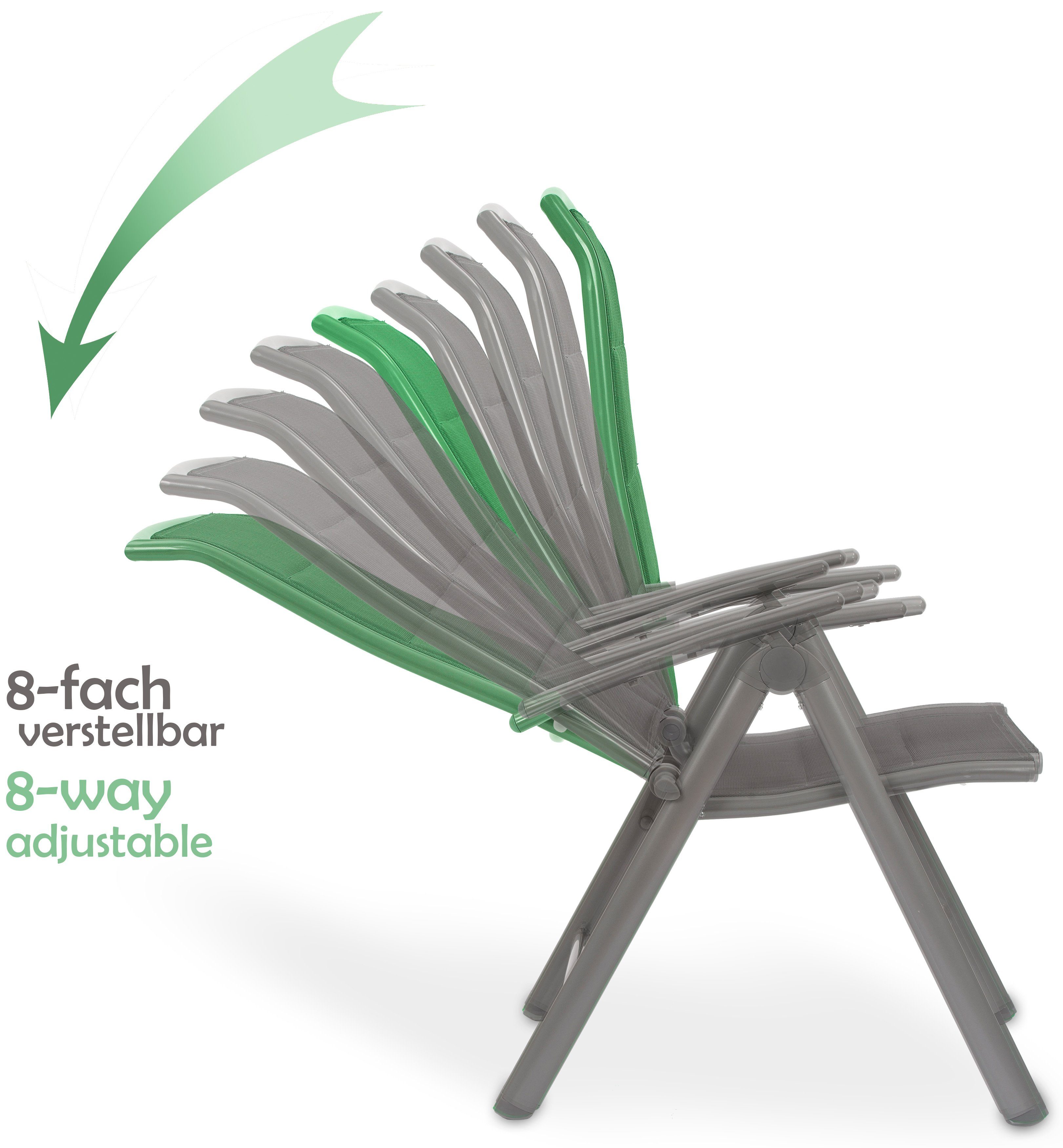 BRUBAKER Gartenstuhl Milano - Gepolsterter Klappstuhl günstig online kaufen