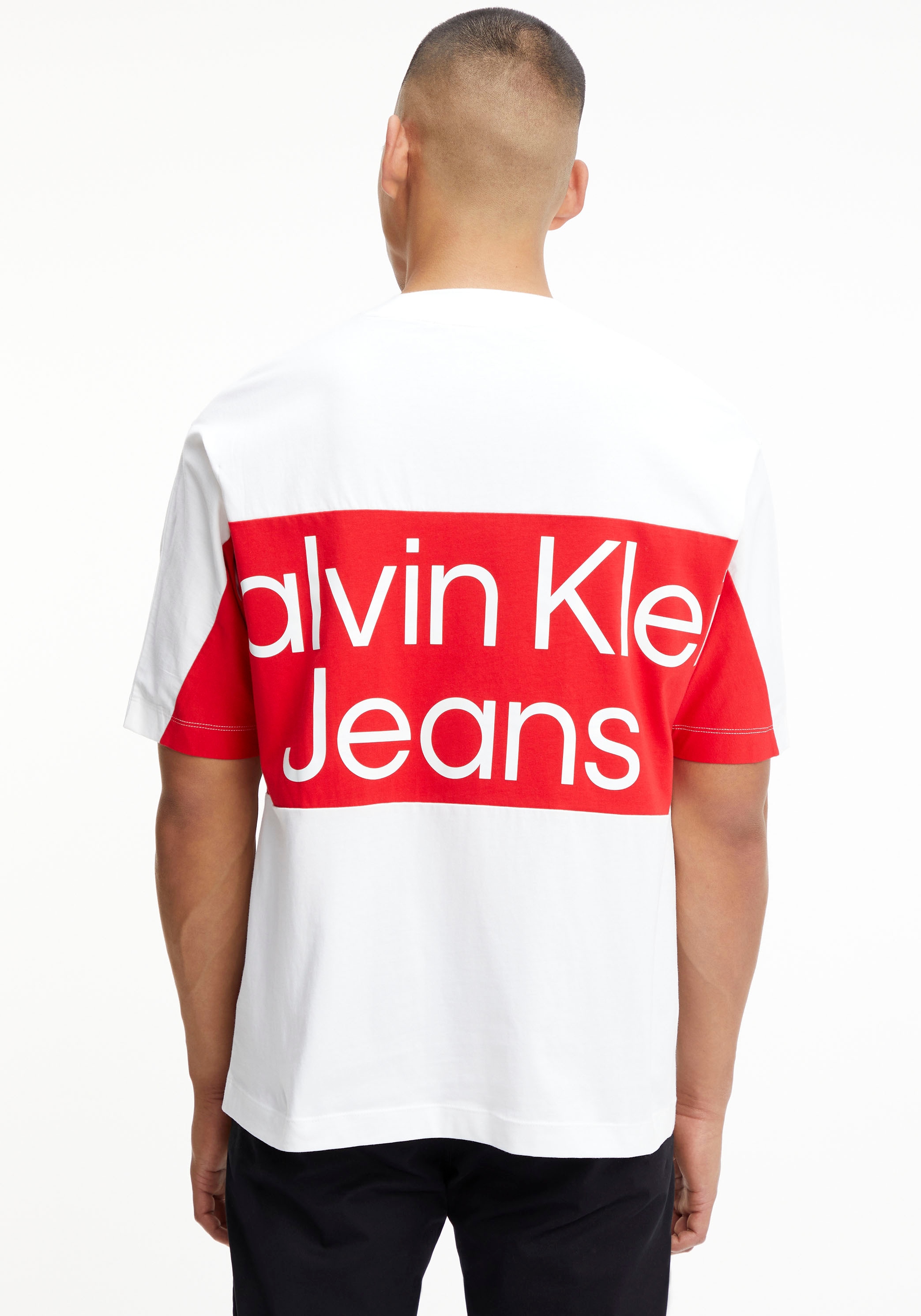 Calvin Klein Jeans T-Shirt BOLD LOGO COLORBLOCK TEE mit Rundhalsausschnitt günstig online kaufen