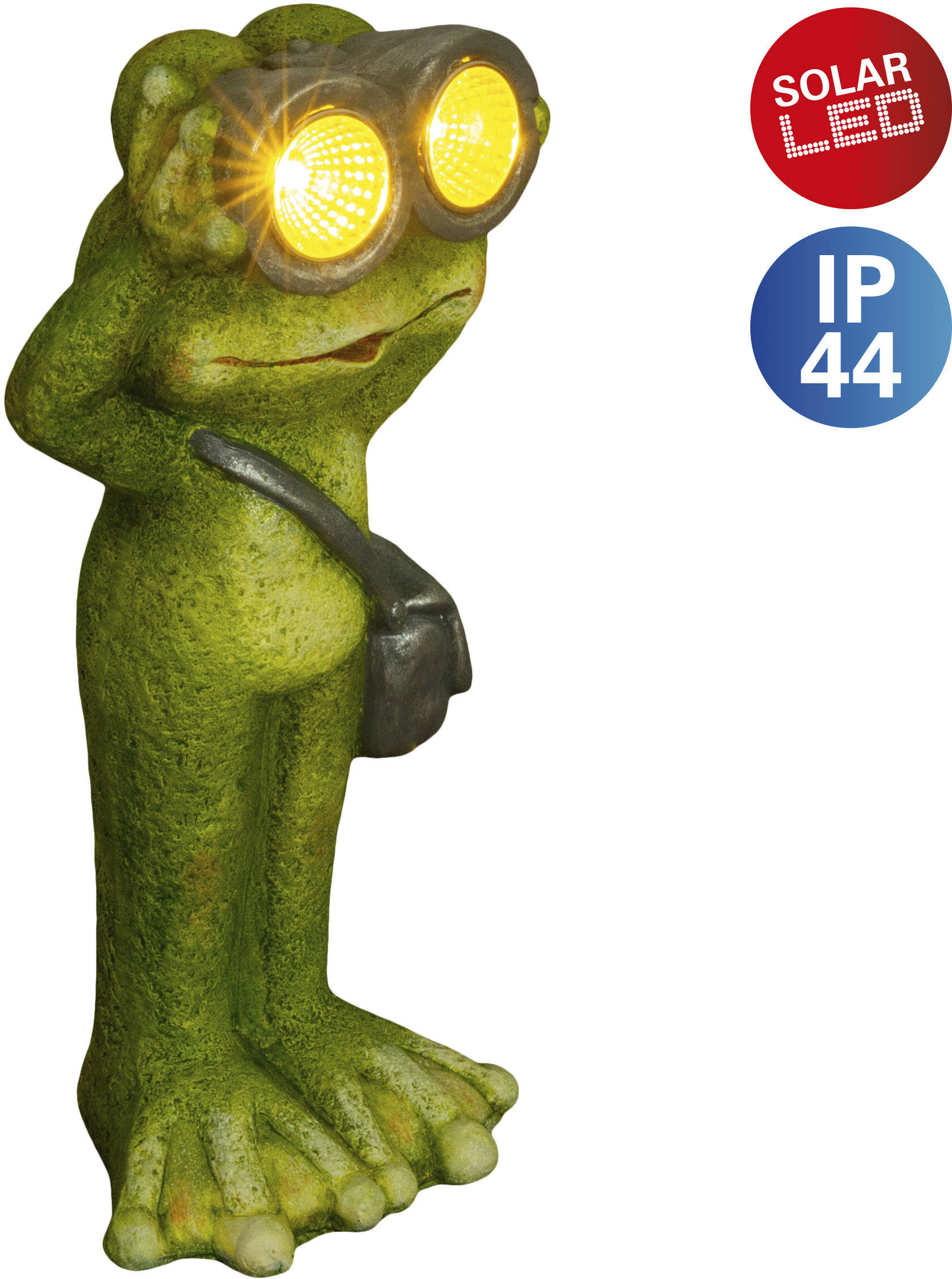näve LED Solarleuchte "Frosch", 1 flammig-flammig, stehender Frosch mit Fer günstig online kaufen