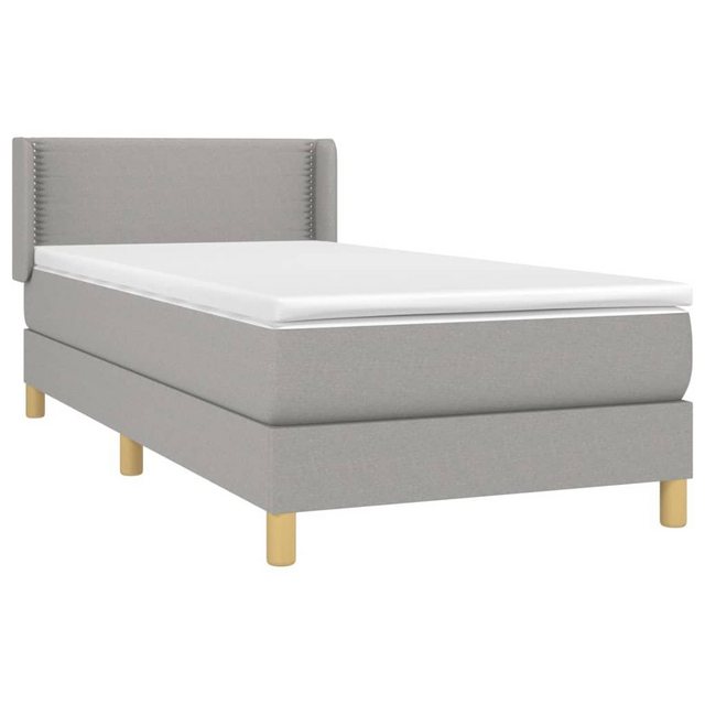 Vidaxl Boxspringbett Mit Matratze Hellgrau 80x200 Cm Stoff günstig online kaufen