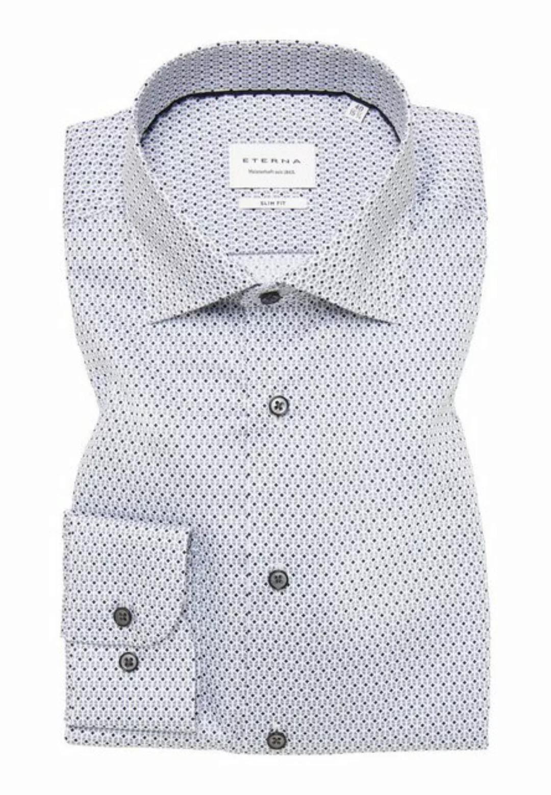 Eterna Langarmhemd - Slim fit Hemd - Hemd gemustert - Freizeithemd günstig online kaufen