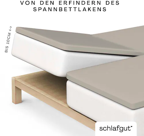 Schlafgut Spannbettlaken »Pure Split-Topper«, MADE IN GREEN by OEKO-TEX® günstig online kaufen