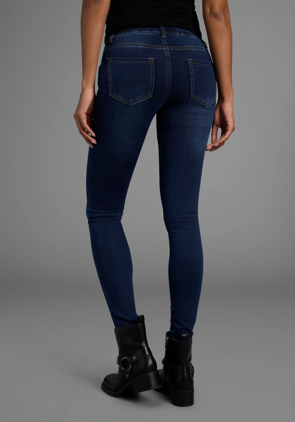 Arizona Skinny-fit-Jeans "Ultra Stretch", skinny-fit, mit Used-Look-Crinkle günstig online kaufen