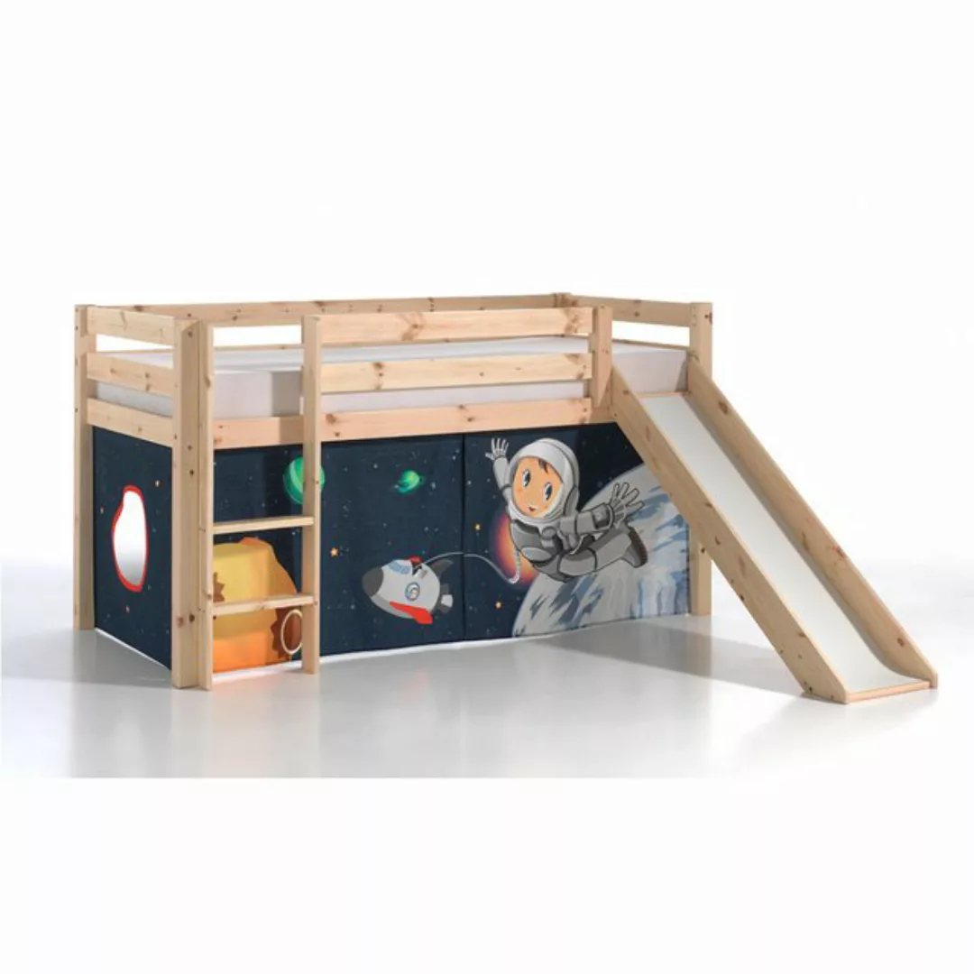 Kinderzimmer Spielbett mit Textil Set Spaceman PINOO-12 incl. Rutsche in Ki günstig online kaufen