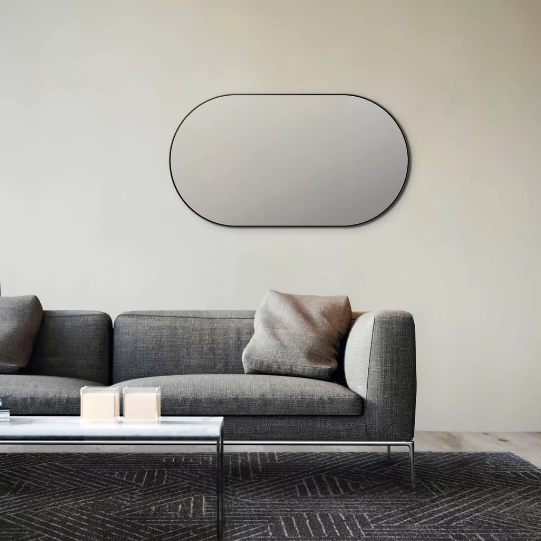 Talos Badspiegel "Picasso schwarz 50x90 cm", hochwertiger Aluminiumrahmen günstig online kaufen