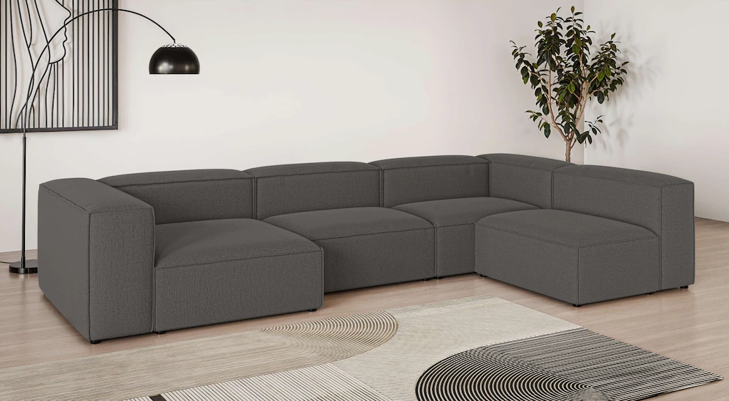 INOSIGN Wohnlandschaft "HAILY U-Form mit Ottomane links/rechts, Maße B/T/H: günstig online kaufen