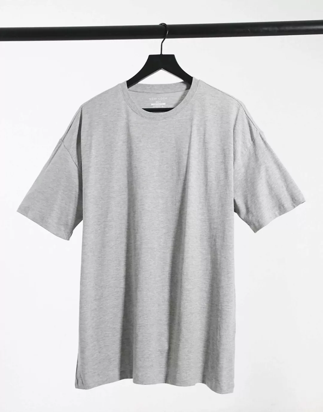 New Look – Graues, übergroßes T-Shirt günstig online kaufen