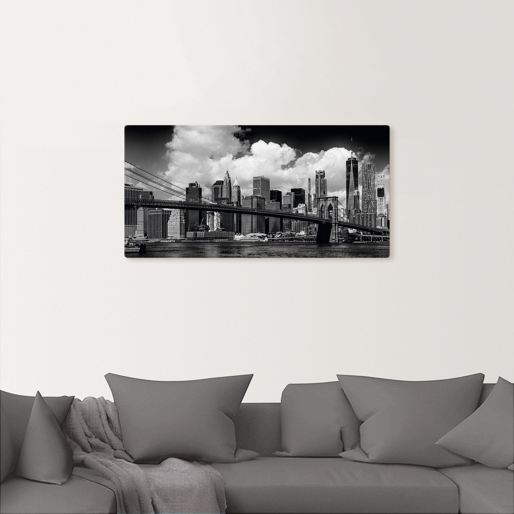 Artland Wandbild "Manhattan Skyline, Brooklyn Bridge", New York, (1 St.), a günstig online kaufen