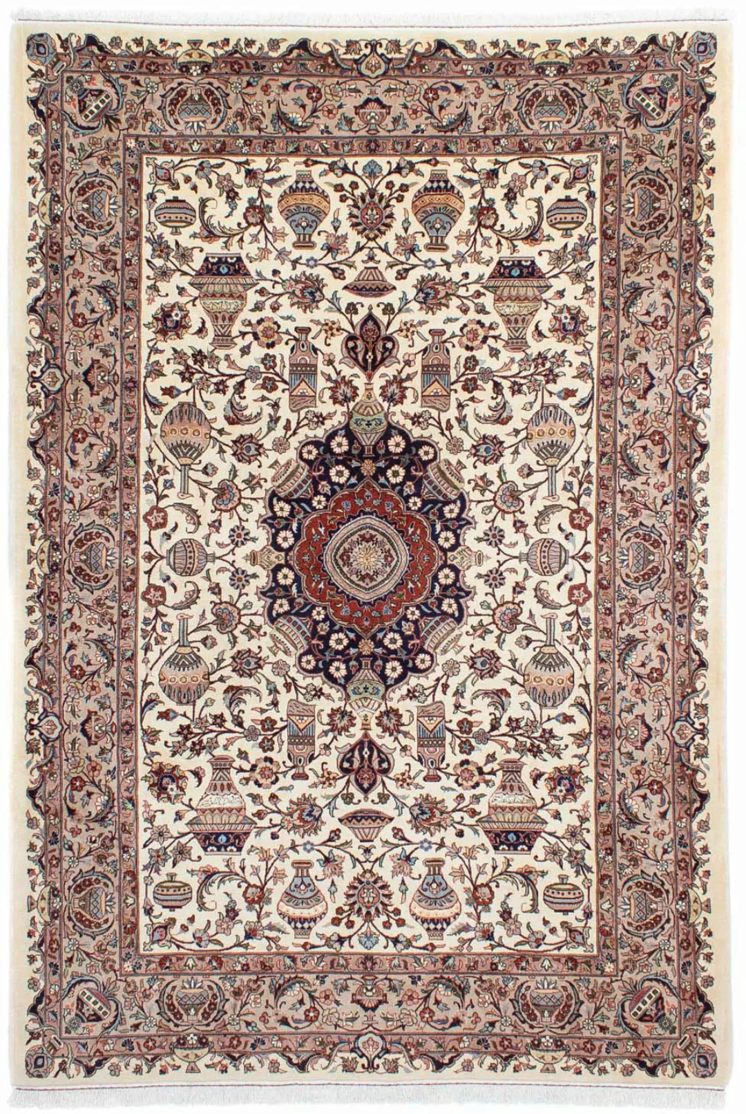 morgenland Wollteppich »Kaschmar Medaillon Beige 294 x 200 cm«, rechteckig günstig online kaufen