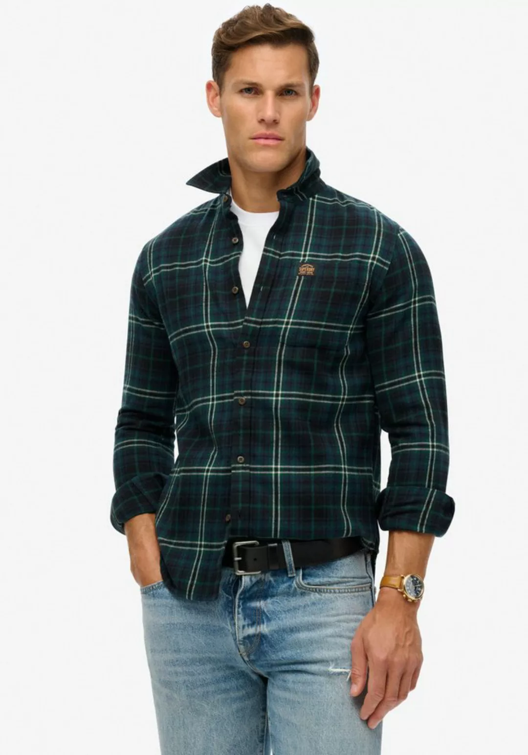 Superdry Langarmhemd Organic Cotton Lumberjack Check Shirt günstig online kaufen