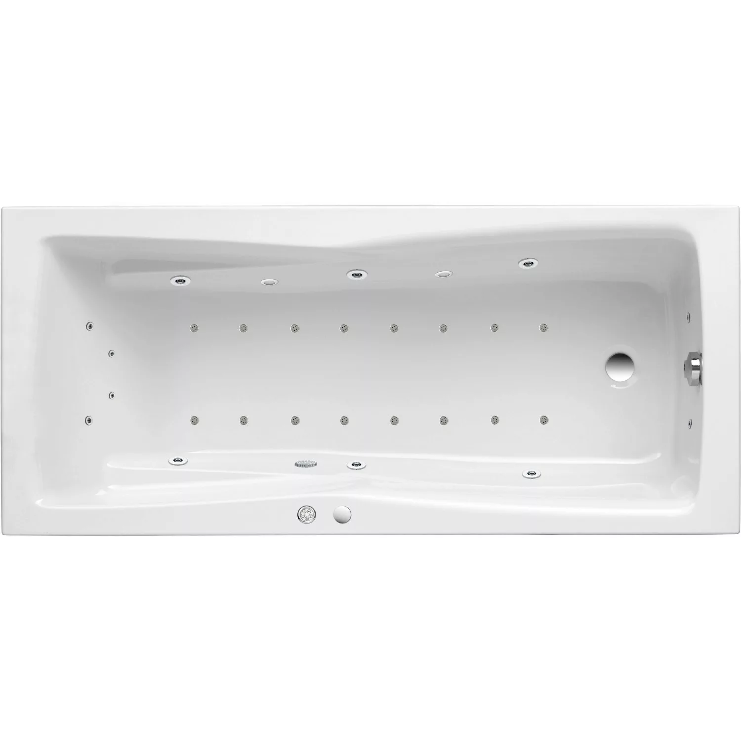 Ottofond Whirlpool Atlanta Exklusiv 170 cm x 75 cm Weiß günstig online kaufen