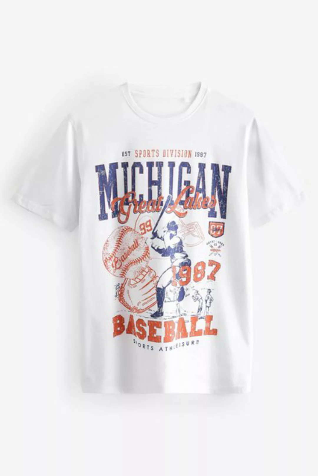 Next T-Shirt Relaxed Fit T-Shirt mit Grafik, American Baseball (1-tlg) günstig online kaufen