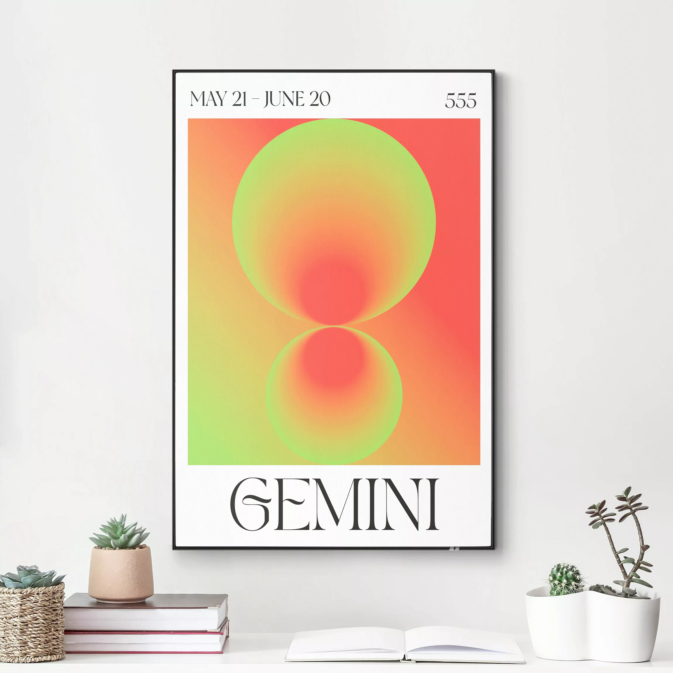 Wechselbild Zwillinge - Neon Poster günstig online kaufen