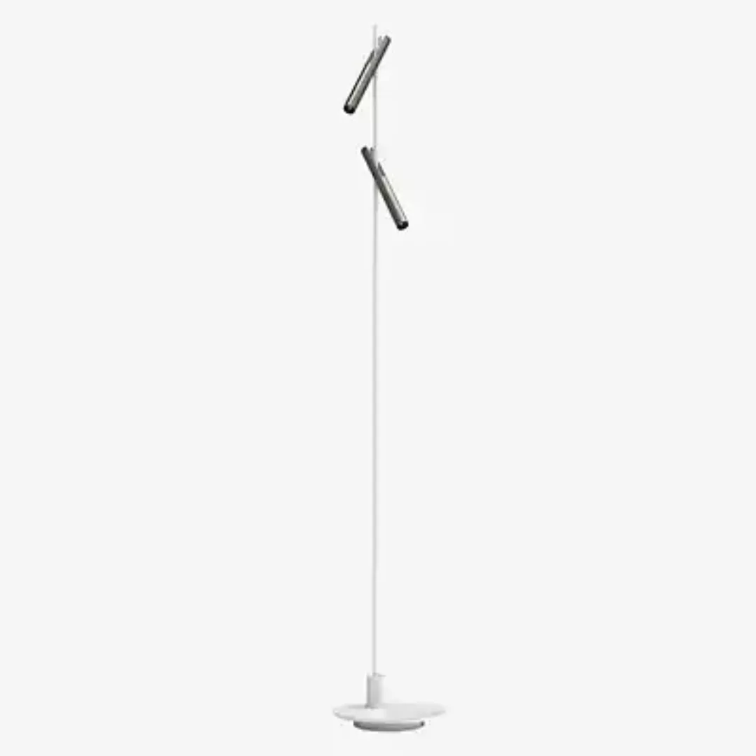 Belux Esprit Stehleuchte LED 2-flammig, nickel/weiß - 2.700 K - 56° günstig online kaufen