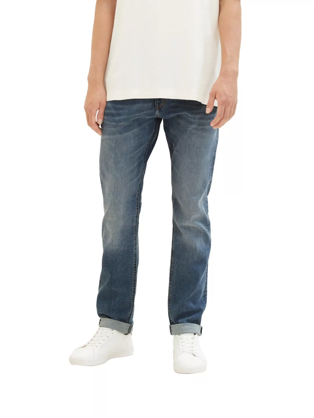 TOM TAILOR Denim 5-Pocket-Jeans AEDAN Straight mit Kontrastnähten und Stret günstig online kaufen