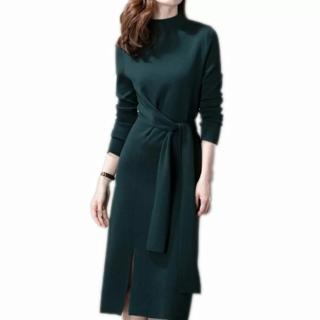 KIKI A-Linien-Kleid Gestrickter einfacher Pulloverrock im koreanischen Stil günstig online kaufen