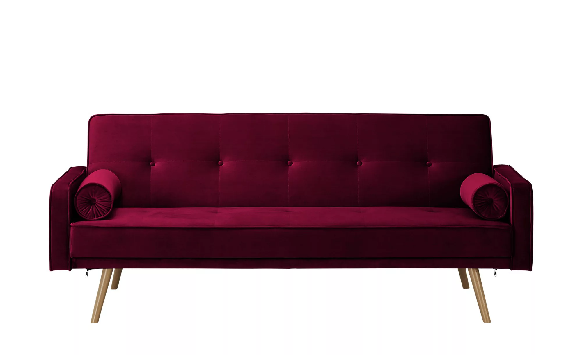 Sofa mit Funktion  Fibi - rot - 207 cm - 92 cm - 93 cm - Polstermöbel > Sof günstig online kaufen