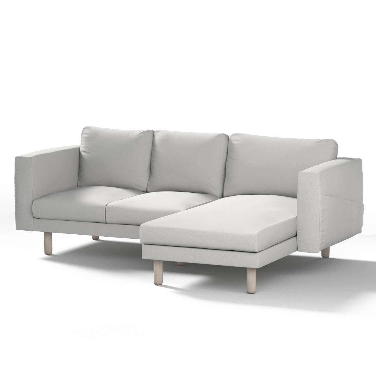 Bezug für Norsborg 3-Sitzer Sofa mit Recamiere, hellgrau, Norsborg Bezug fü günstig online kaufen