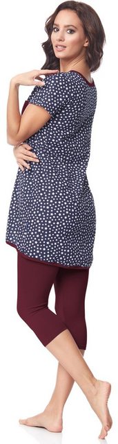 Be Mammy Umstandspyjama Damen Kurzarm Pyjama mit Stillfunktion BE20-177 günstig online kaufen