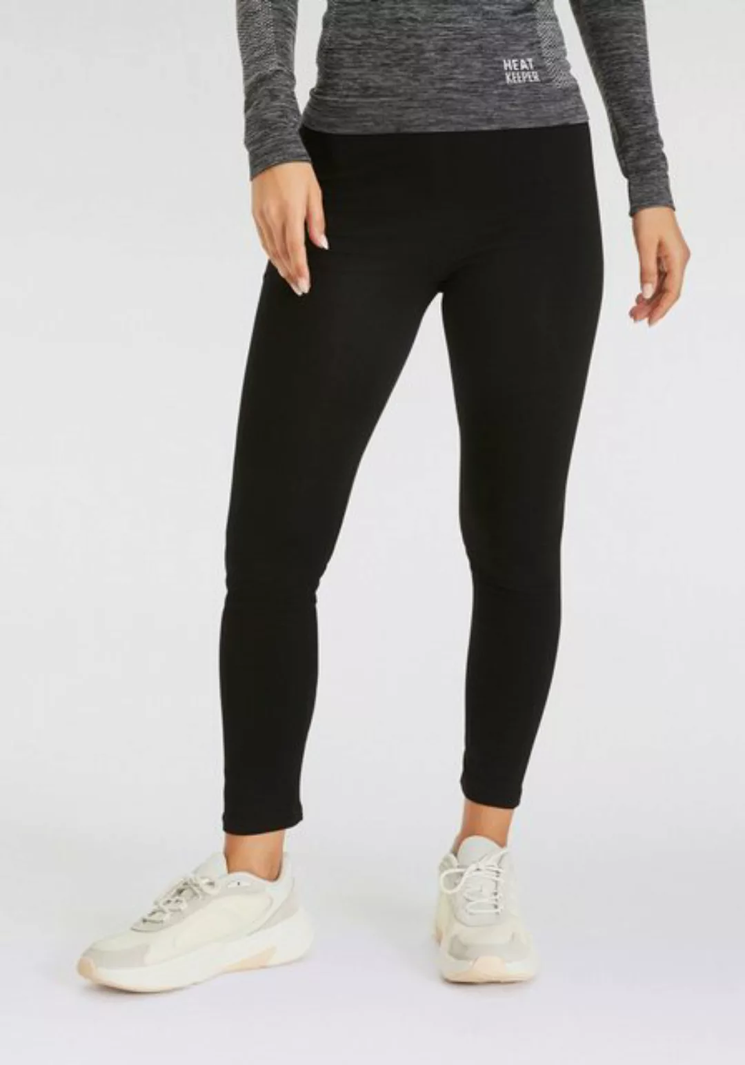 Sarlini Leggings Elastisches Bündchen - Cotton Touch günstig online kaufen