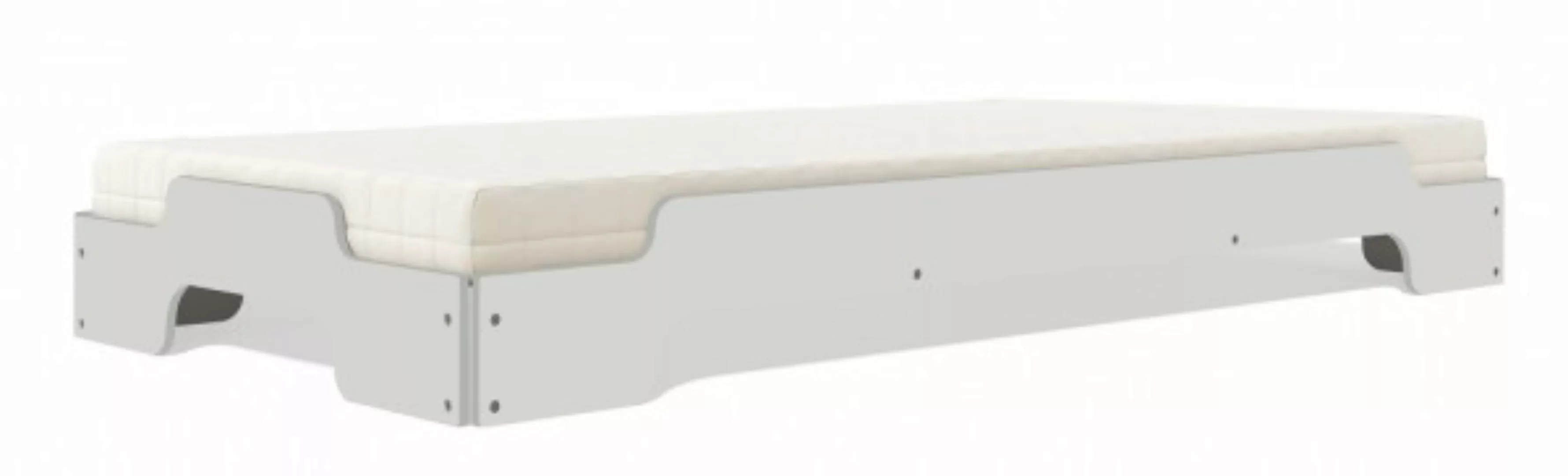 Stapelliege KLASSIK - Farbig lichtgrau RAL 7035 90 x 190 cm günstig online kaufen