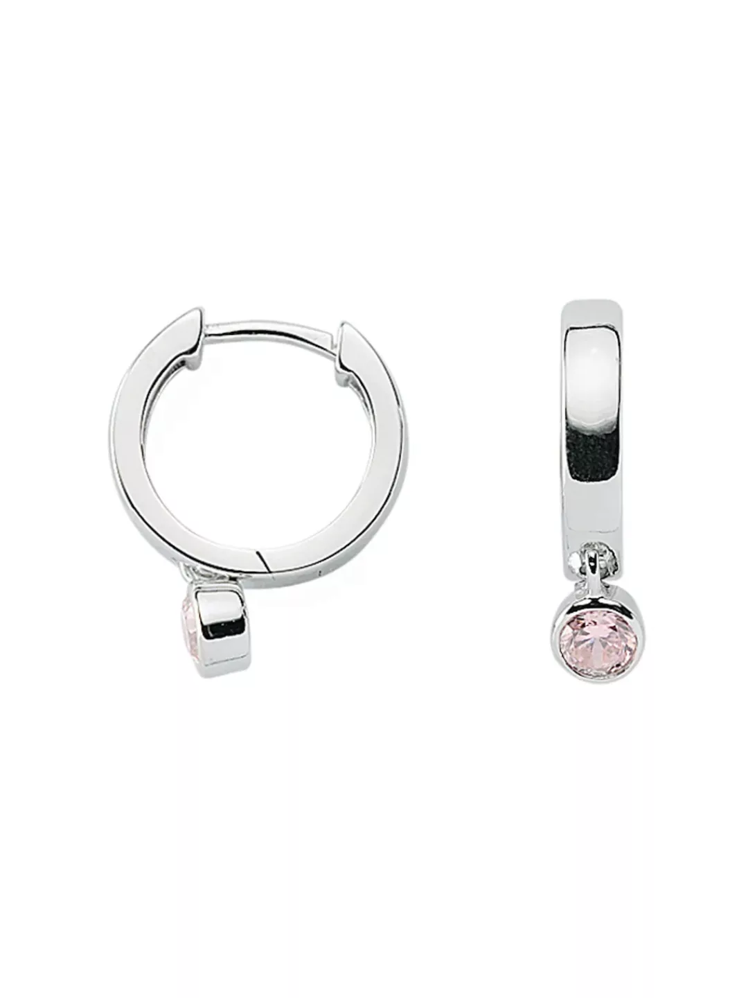 Adelia´s Paar Ohrhänger "925 Silber Ohrringe Creolen Ø 14,8 mm", mit Zirkon günstig online kaufen