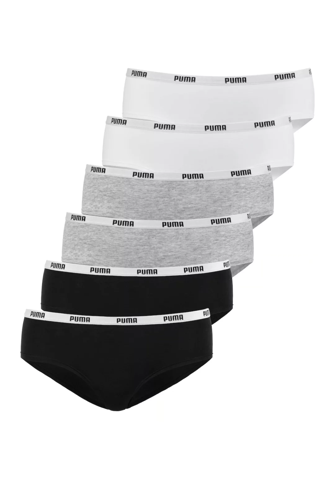 PUMA Hipster, (Packung, 6er Pack), mit elastischem Logobündchen günstig online kaufen