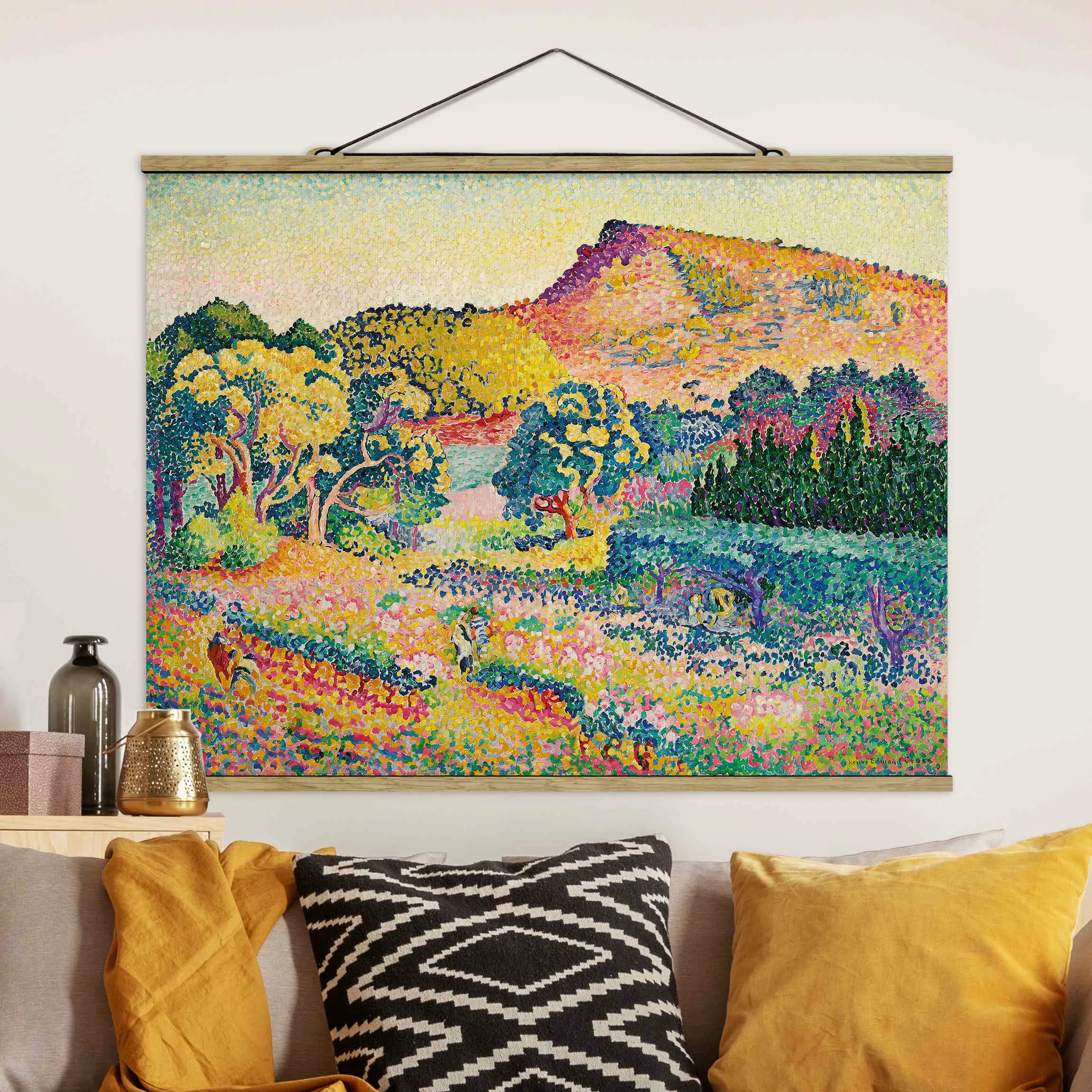 Stoffbild Kunstdruck mit Posterleisten - Querformat Henri Edmond Cross - La günstig online kaufen