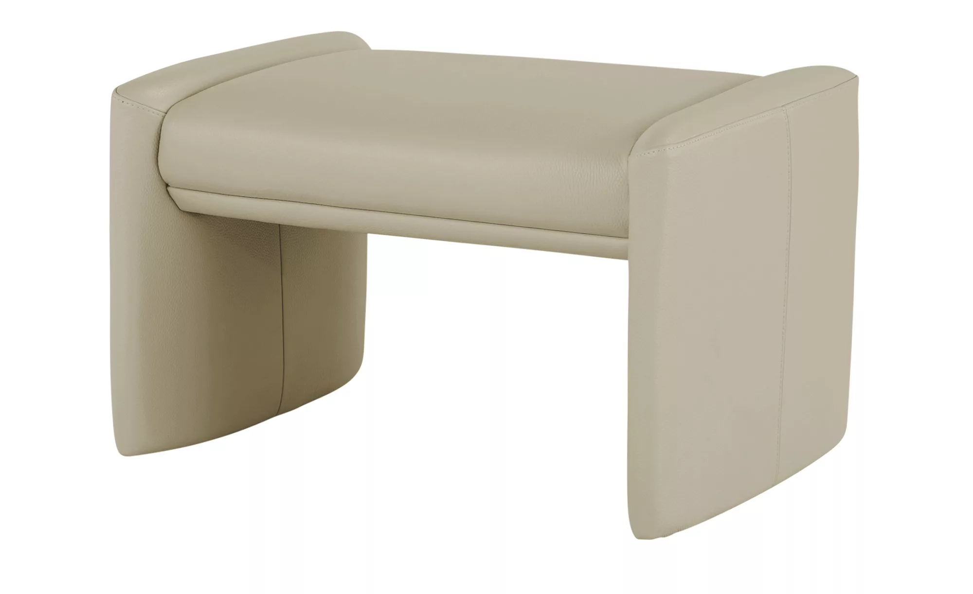 Lederhocker - beige - 71 cm - 42 cm - 51 cm - Polstermöbel > Hocker - Möbel günstig online kaufen