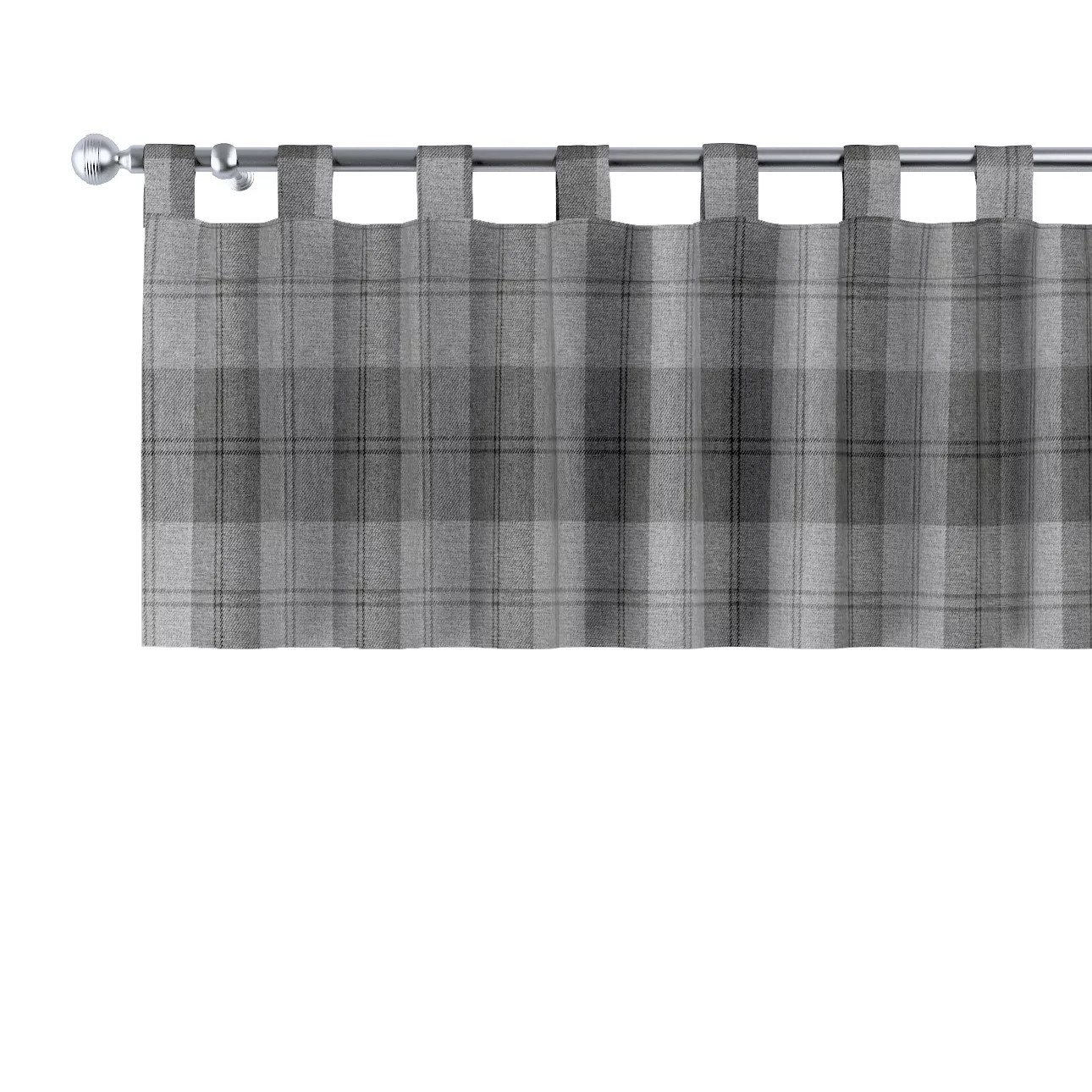Kurzgardine mit Schlaufen, grau-anthrazit, 390 x 40 cm, Edinburgh (115-75) günstig online kaufen