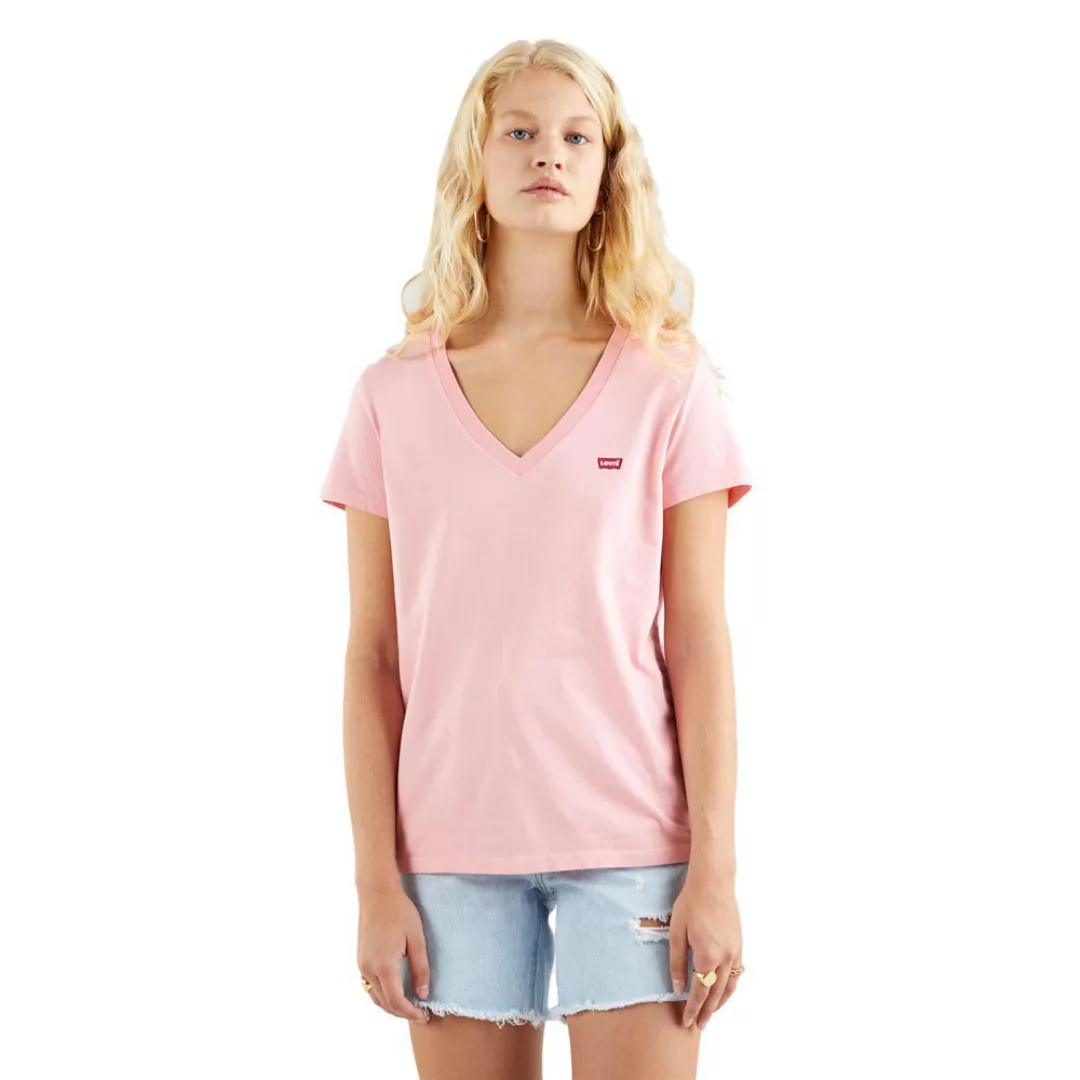 Levi´s ® The Perfect V Neck Kurzarm T-shirt XS Peony günstig online kaufen